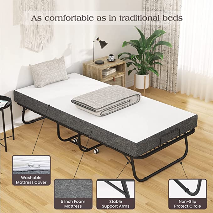 Adult Size Folding Bed with Mattress